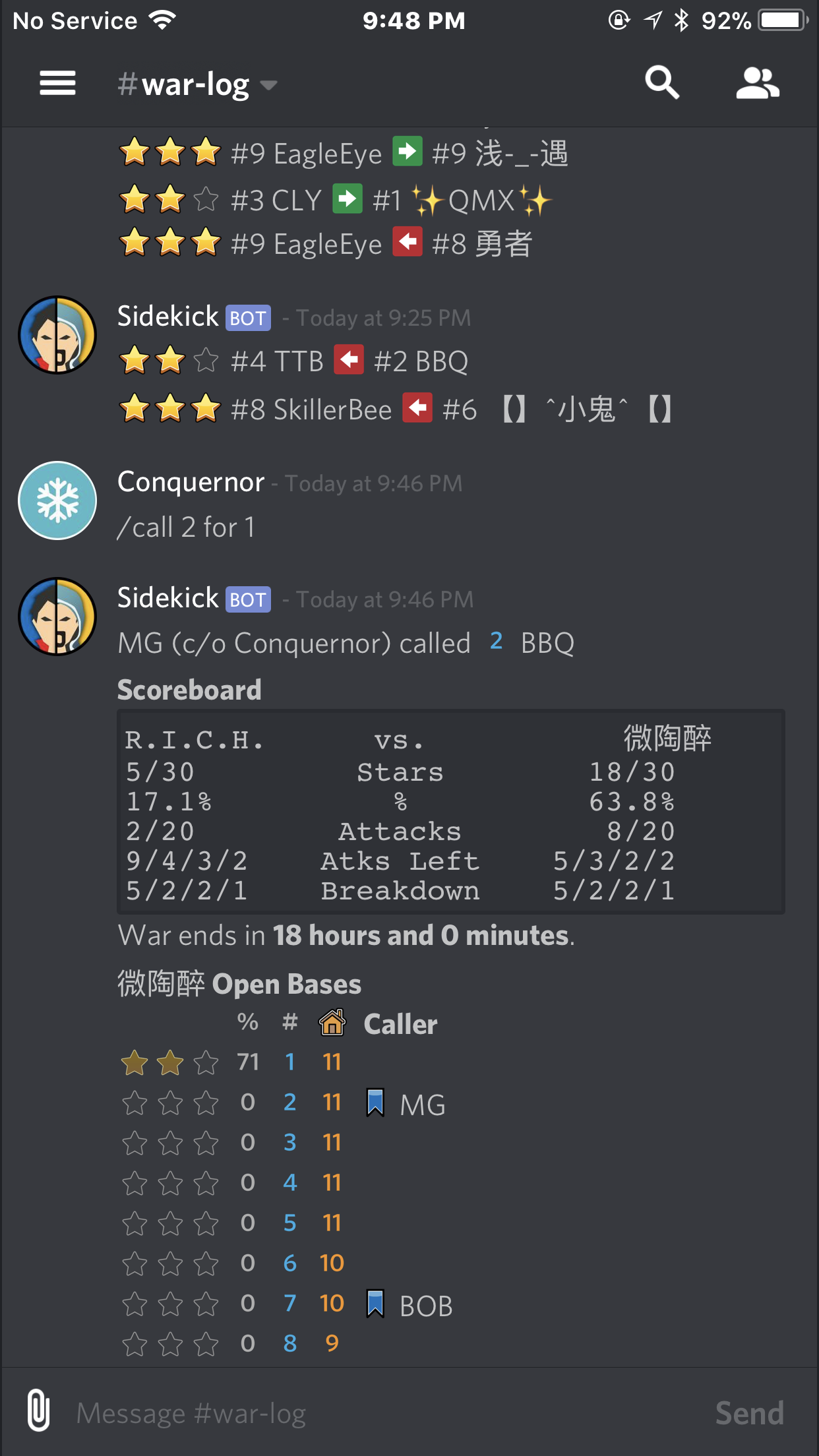 clash of clans bot discord